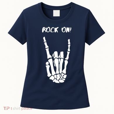 Rock On Skeleton Rock And Roll Halloween Costume Idea Women's T-Shirt