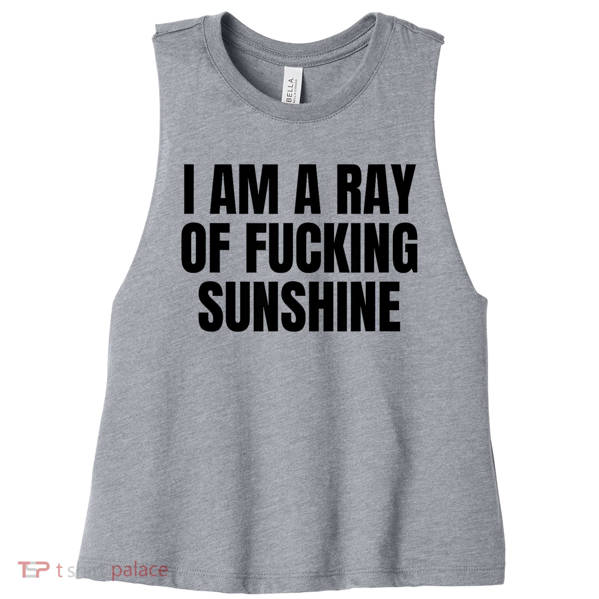 Ray Of Sunshine Women's Racerback Cropped Tank