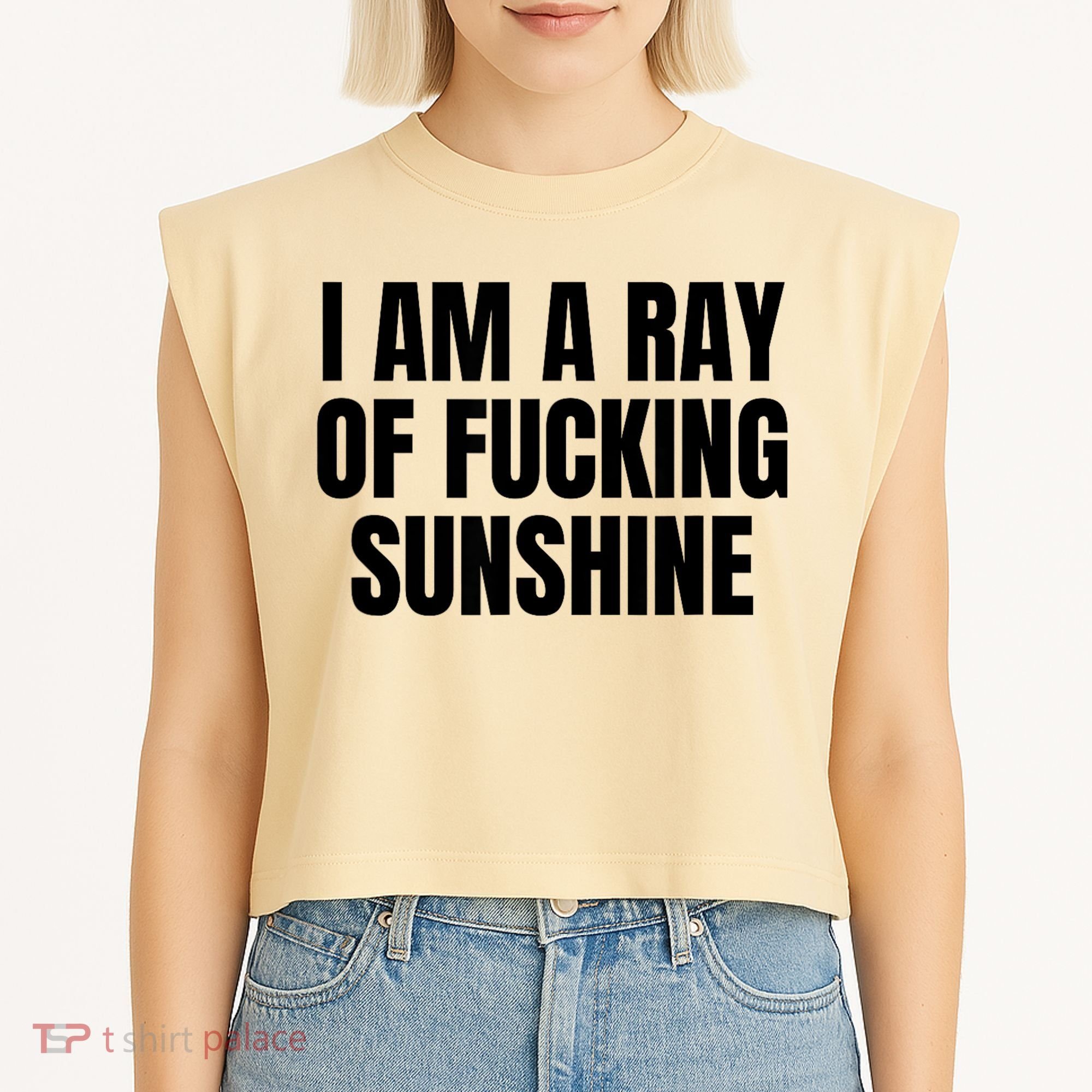 Ray Of Sunshine Garment-Dyed Women's Muscle Tee