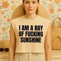 Ray Of Sunshine Garment-Dyed Women's Muscle Tee thumb 4