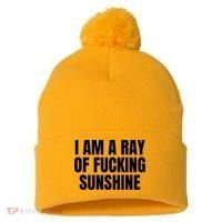 Ray Of Sunshine Pom Pom 12in Knit Beanie thumb 0