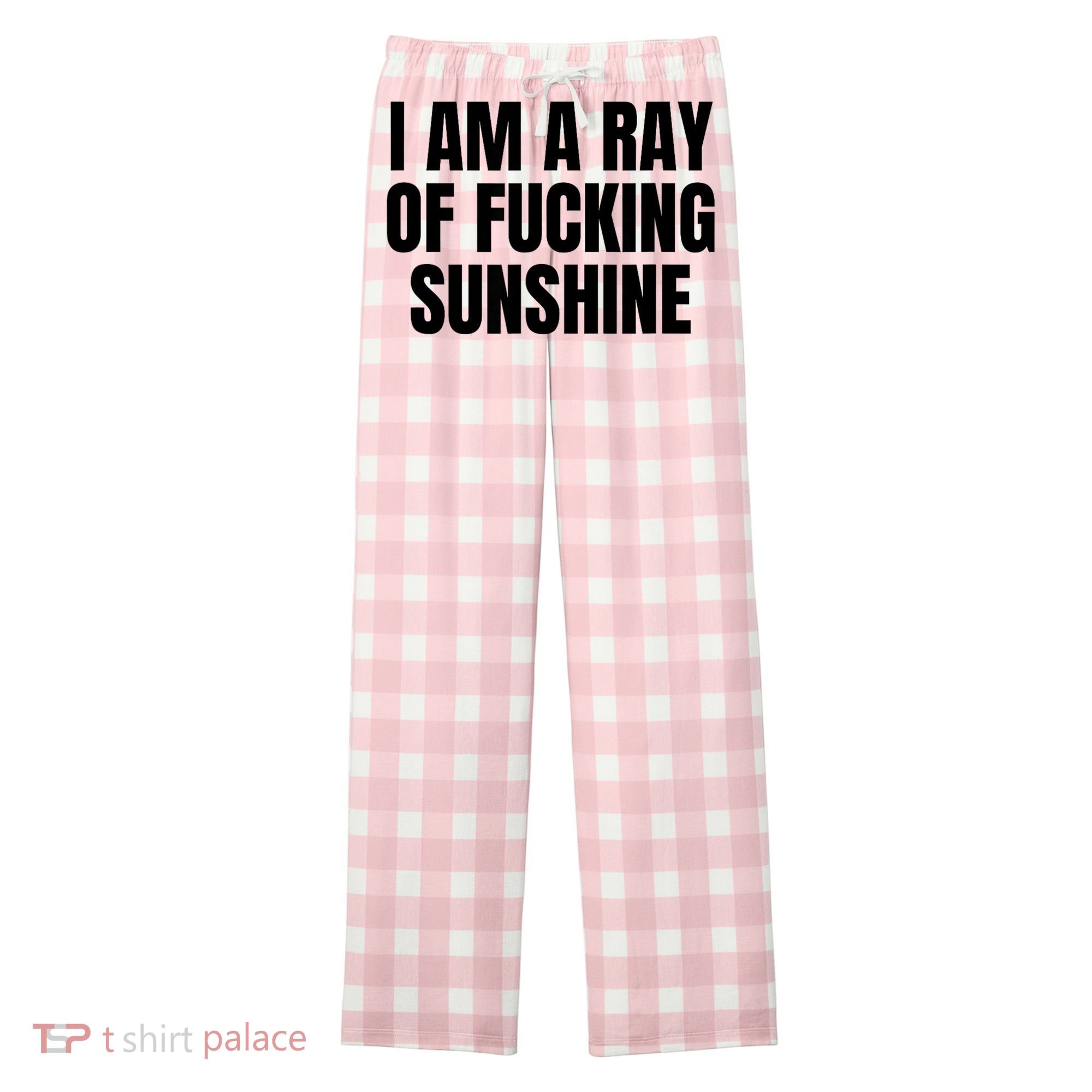 Ray Of Sunshine Women's Flannel Plaid Pajama Pants