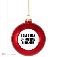 Ray Of Sunshine Plastic Christmas Ball Ornament thumb 0