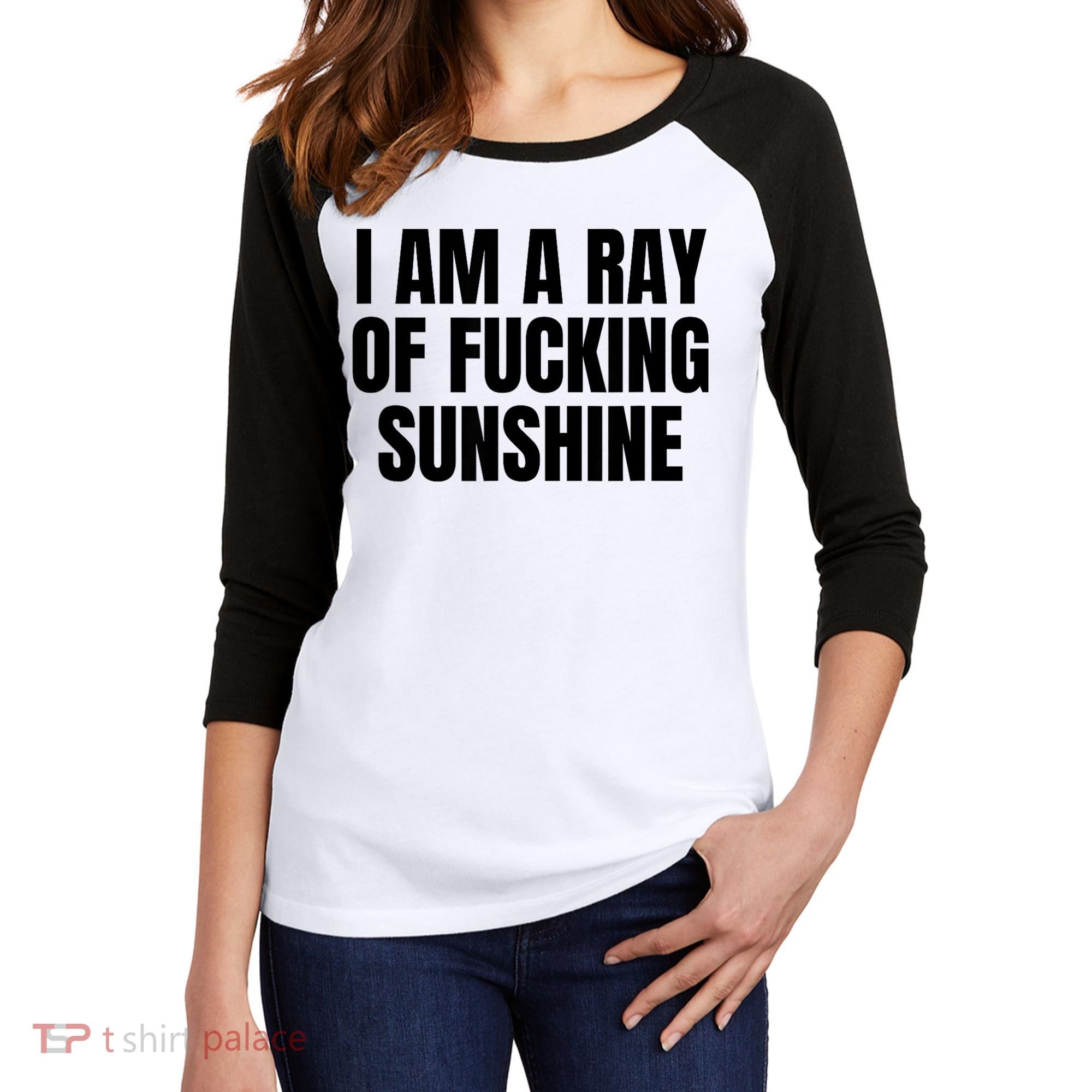 Ray Of Sunshine Women's Tri-Blend 3/4-Sleeve Raglan Shirt