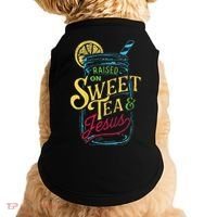 Raised On Sweet Tea & Jesus Southern Pride Iced Tea Doggie Tank thumb 0