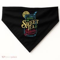Raised On Sweet Tea & Jesus Southern Pride Iced Tea USA-Made Doggie Bandana thumb 0