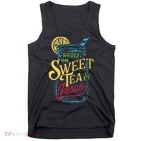 Raised On Sweet Tea & Jesus Southern Pride Iced Tea Tank Top thumb 0