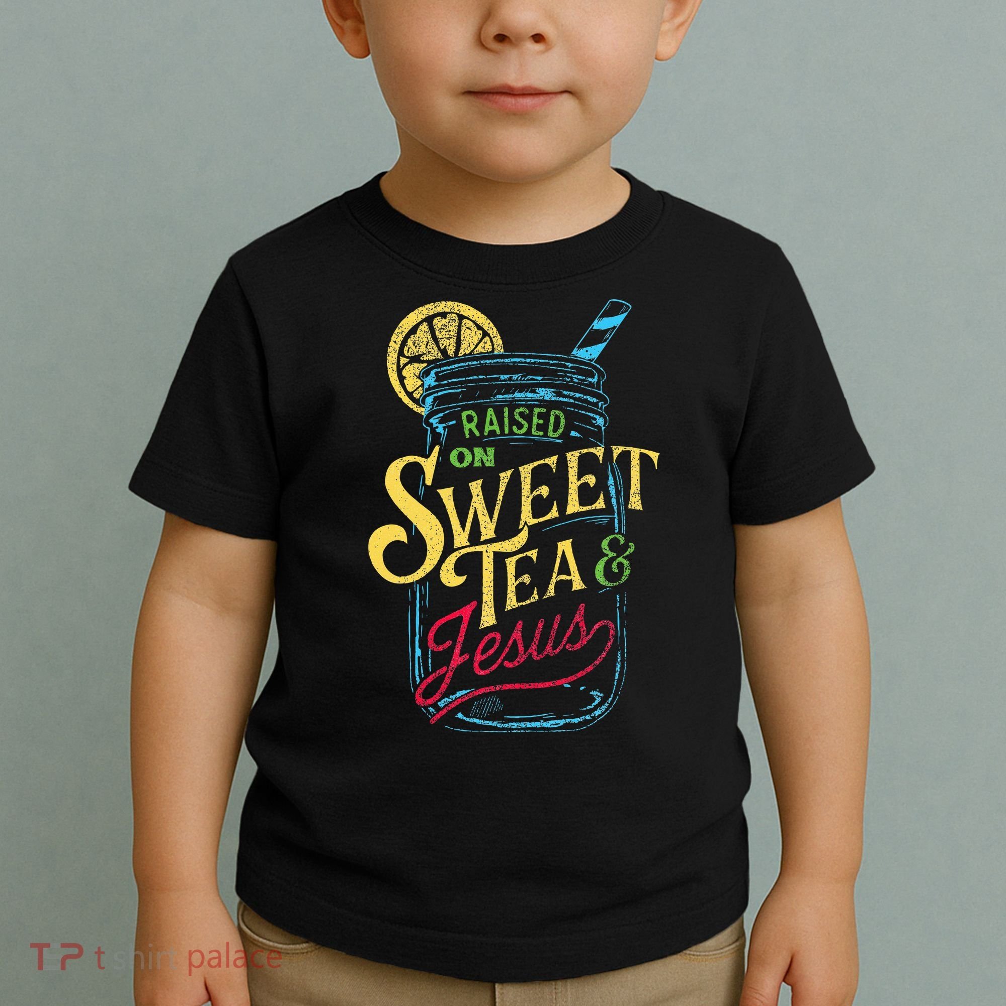 Raised On Sweet Tea & Jesus Southern Pride Iced Tea Toddler T-Shirt
