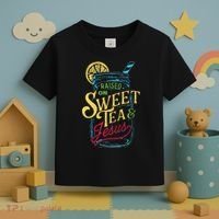 Raised On Sweet Tea & Jesus Southern Pride Iced Tea Toddler T-Shirt thumb 3
