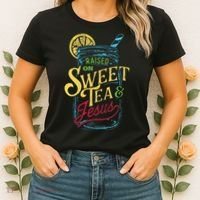 Raised On Sweet Tea & Jesus Southern Pride Iced Tea Women's T-Shirt thumb 2