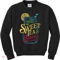 Raised On Sweet Tea & Jesus Southern Pride Iced Tea Kids Sweatshirt thumb 0