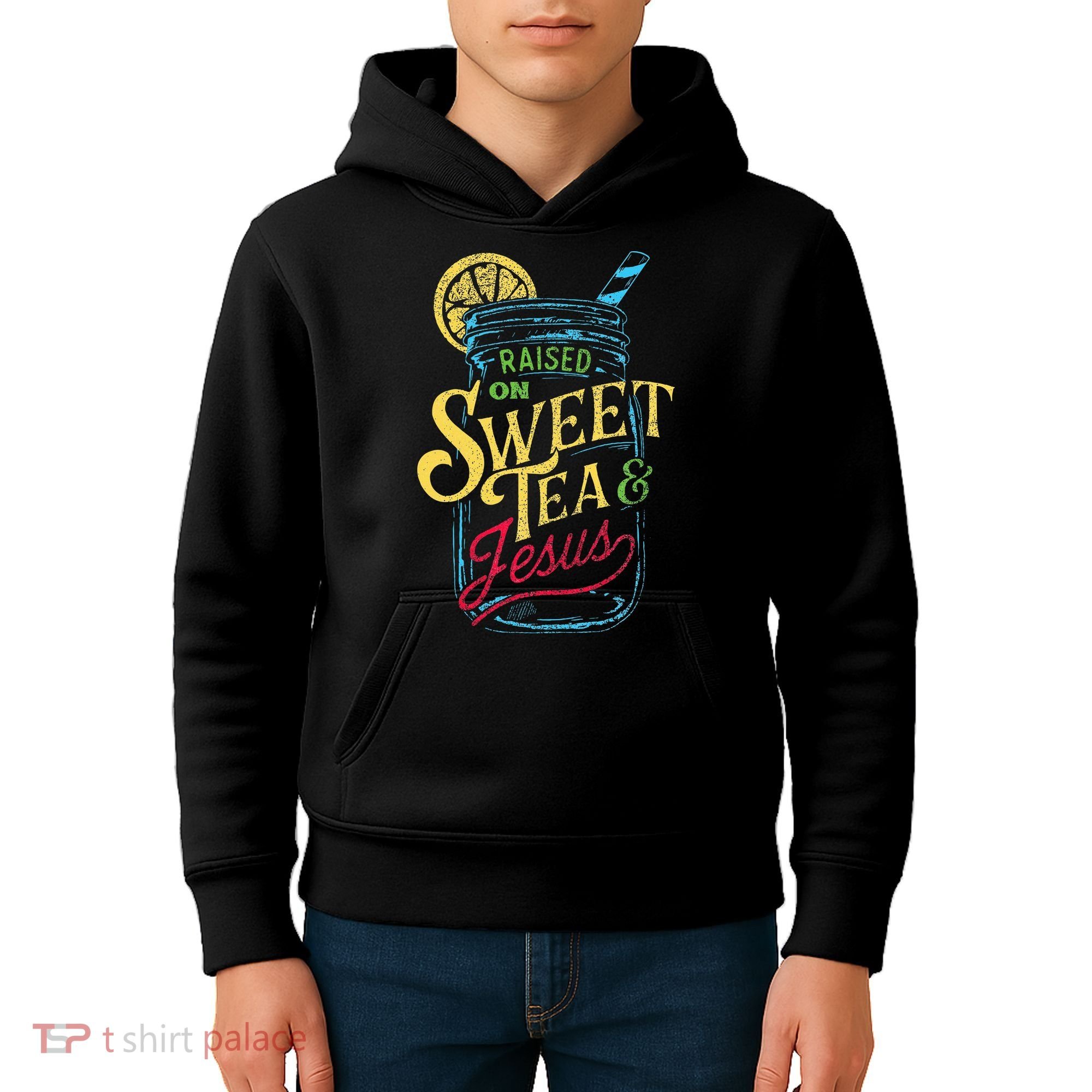 Raised On Sweet Tea & Jesus Southern Pride Iced Tea Kids Hoodie
