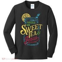 Raised On Sweet Tea & Jesus Southern Pride Iced Tea Kids Long Sleeve Shirt thumb 0