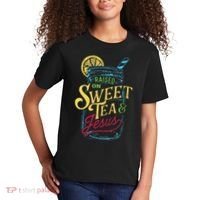 Raised On Sweet Tea & Jesus Southern Pride Iced Tea Kids T-Shirt thumb 2