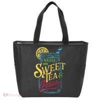 Raised On Sweet Tea & Jesus Southern Pride Iced Tea Tote Bag thumb 0