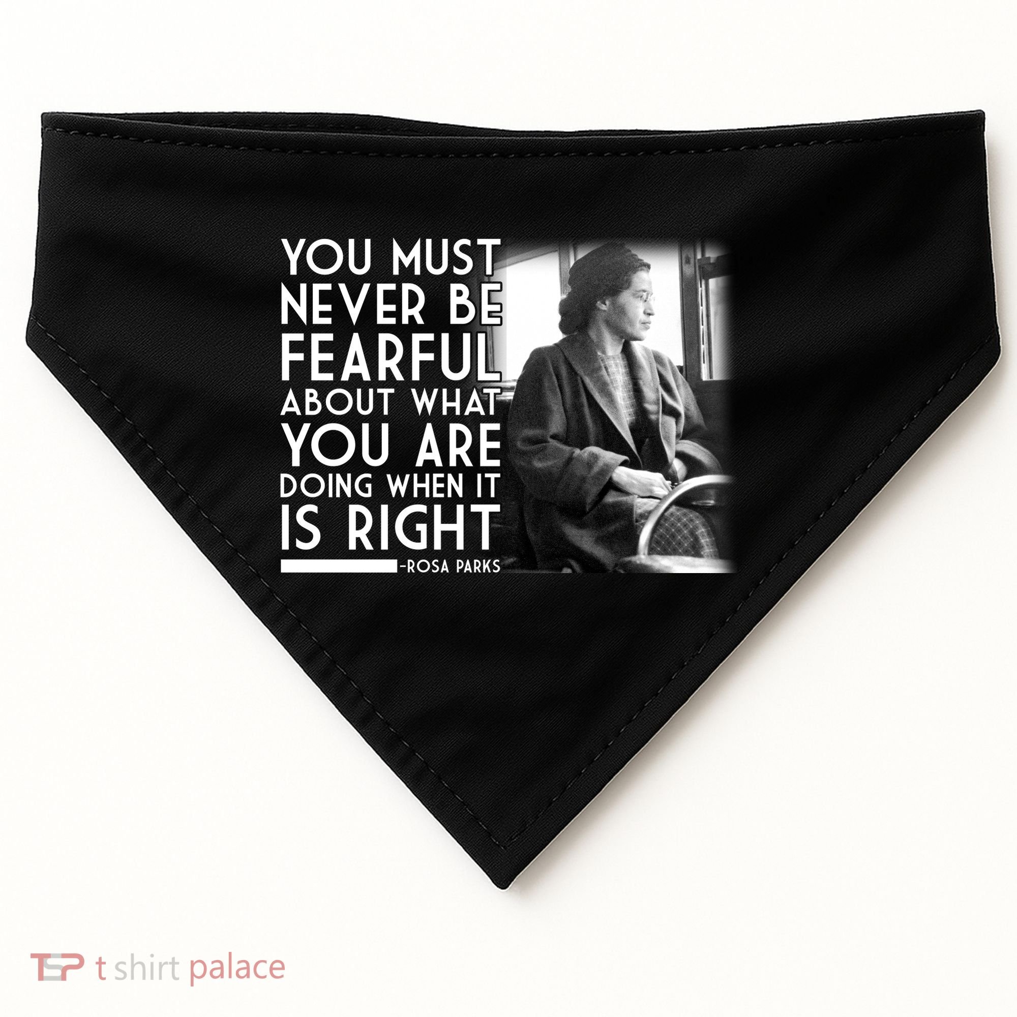 Rosa Parks Never be Fearful Black History USA-Made Doggie Bandana