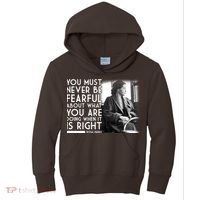 Rosa Parks Never be Fearful Black History Kids Hoodie thumb 0