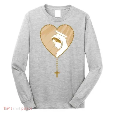 Rosary Virgin Mary Long Sleeve Shirt
