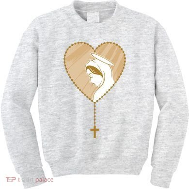 Rosary Virgin Mary Kids Sweatshirt