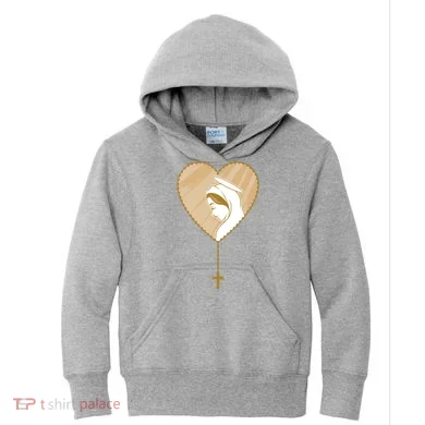 Rosary Virgin Mary Kids Hoodie
