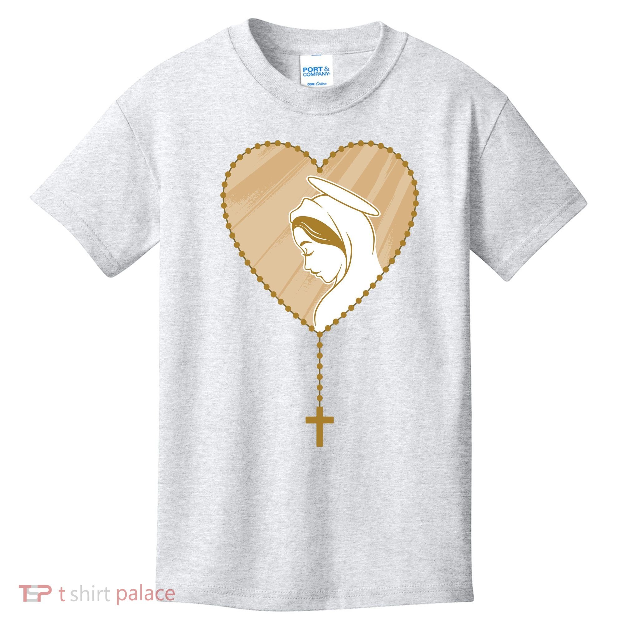 Rosary Virgin Mary Kids T-Shirt