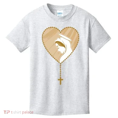 Rosary Virgin Mary Kids T-Shirt