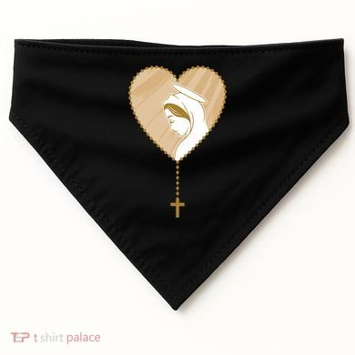 Rosary Virgin Mary USA-Made Doggie Bandana