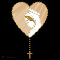 Rosary Virgin Mary Button thumb 1