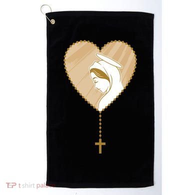 Rosary Virgin Mary Golf Towel