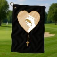 Rosary Virgin Mary Golf Towel thumb 1