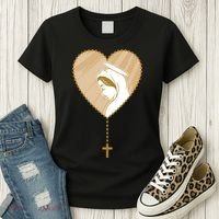 Rosary Virgin Mary Women's T-Shirt thumb 3
