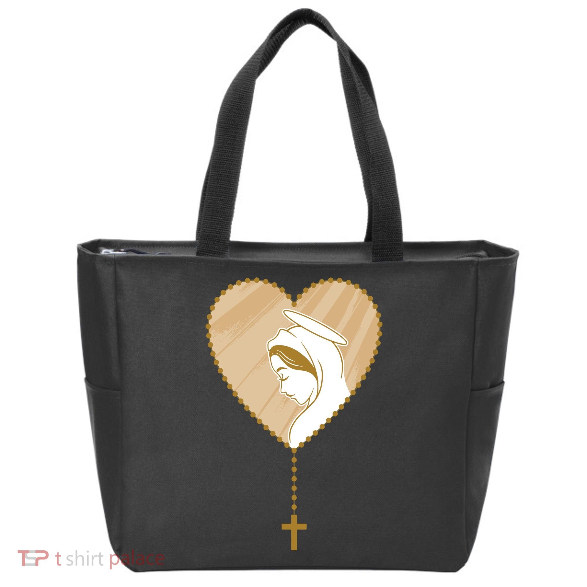 Rosary Virgin Mary Tote Bag