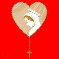 Rosary Virgin Mary Santa Hat thumb 1