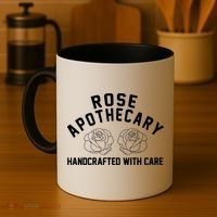 Rose Apothecary Handcrafted With Care Coffee Mug thumb 4