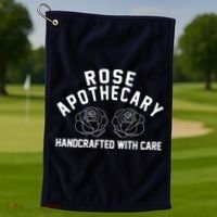 Rose Apothecary Handcrafted With Care Golf Towel thumb 1