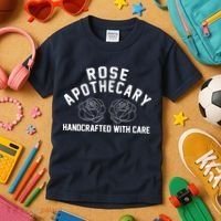 Rose Apothecary Handcrafted With Care Kids T-Shirt thumb 3