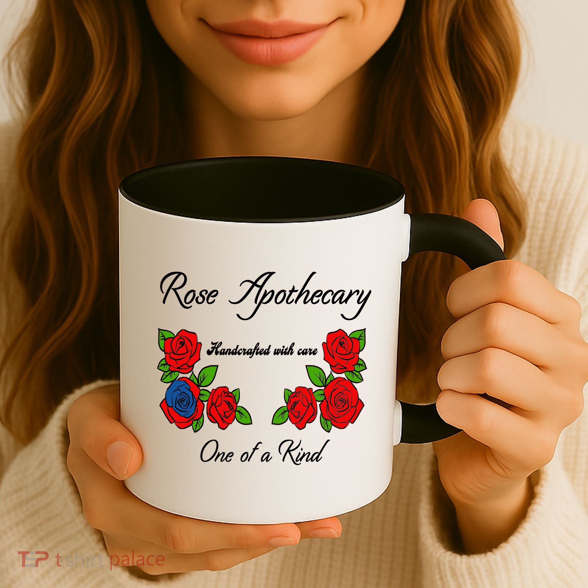 Rose Apothecary Handcrafted With Care One Of A Kind Coffee Mug