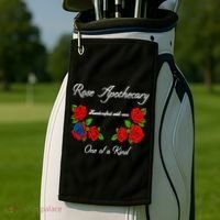 Rose Apothecary Handcrafted With Care One Of A Kind Golf Towel thumb 2