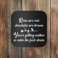 Rose Are Red Chocolates Are Brown Coaster thumb 0