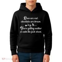 Rose Are Red Chocolates Are Brown Kids Hoodie thumb 4