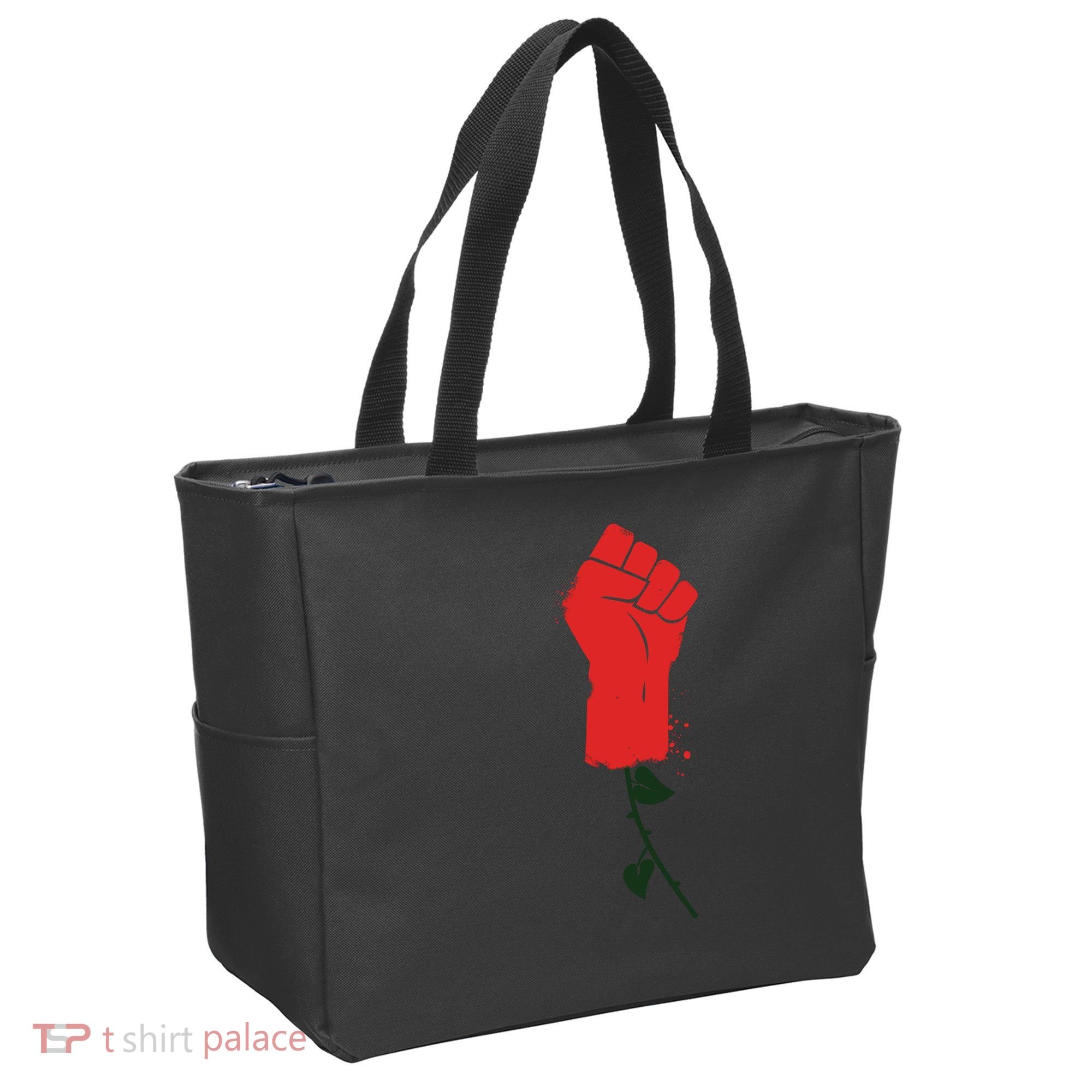 Rose Fist Women's Rights Tote Bag