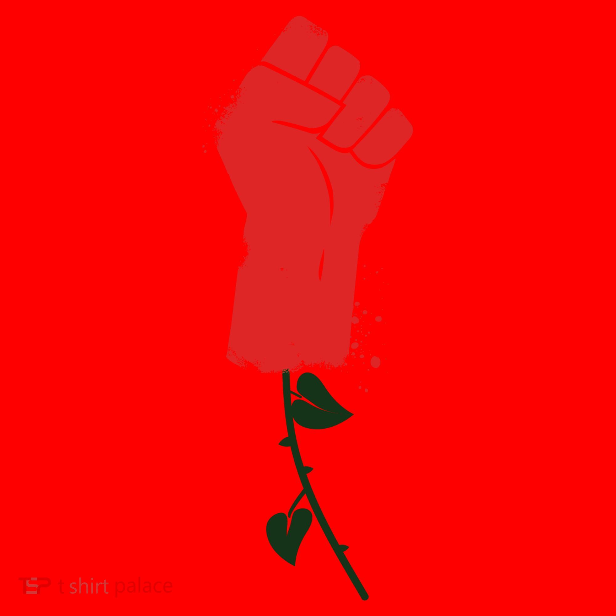 Rose Fist Women's Rights Santa Hat