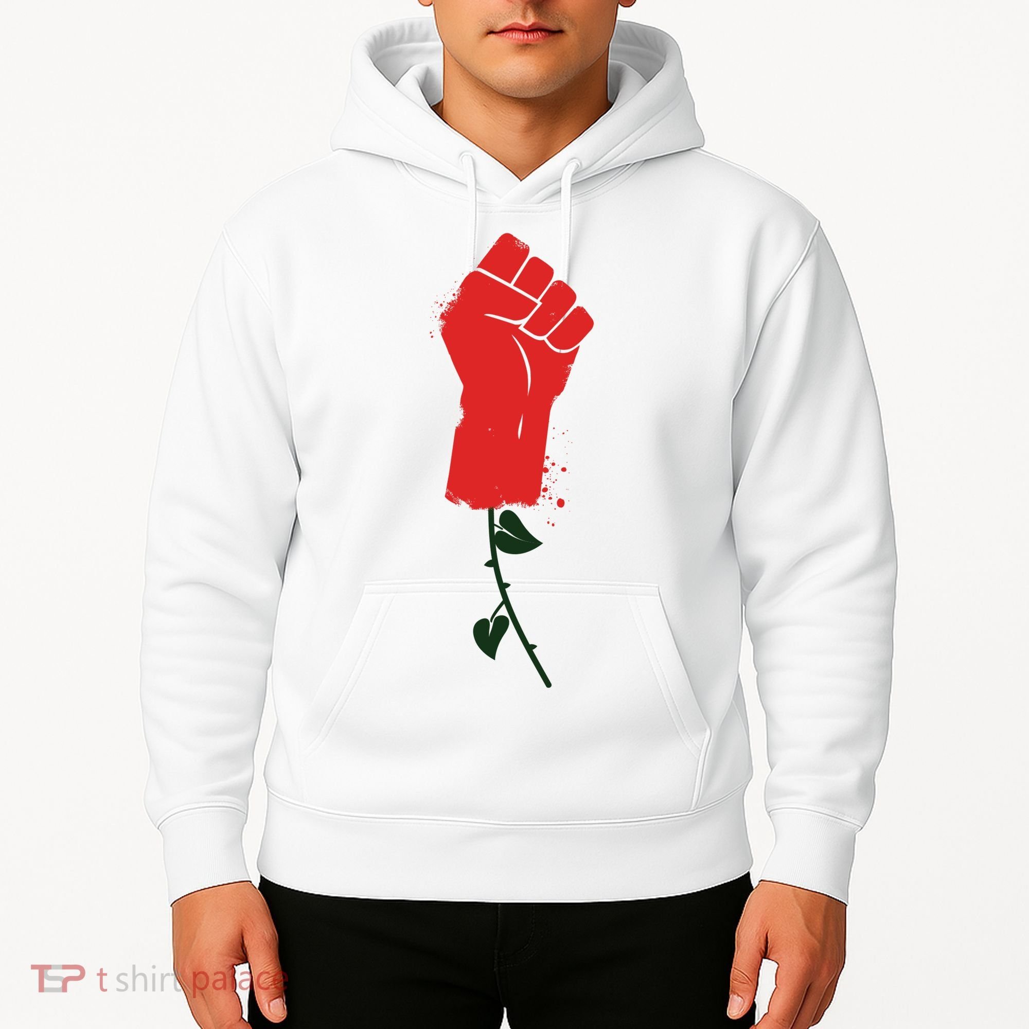 Rose Fist Women's Rights Hoodie