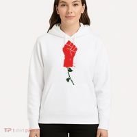 Rose Fist Women's Rights Hoodie thumb 5