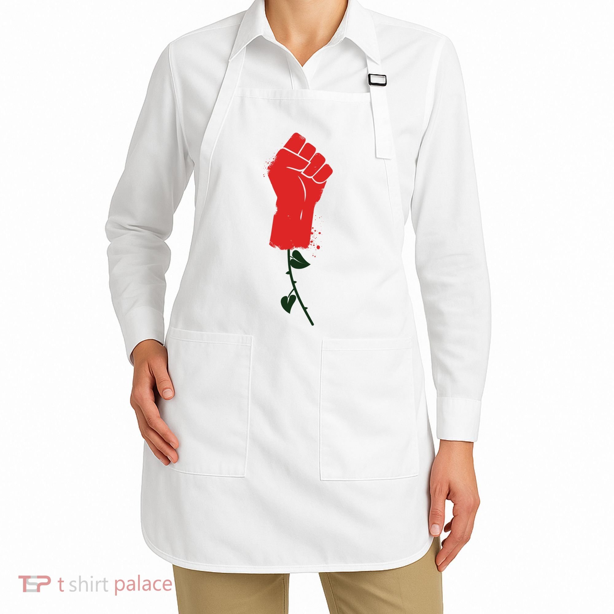 Rose Fist Women's Rights Apron