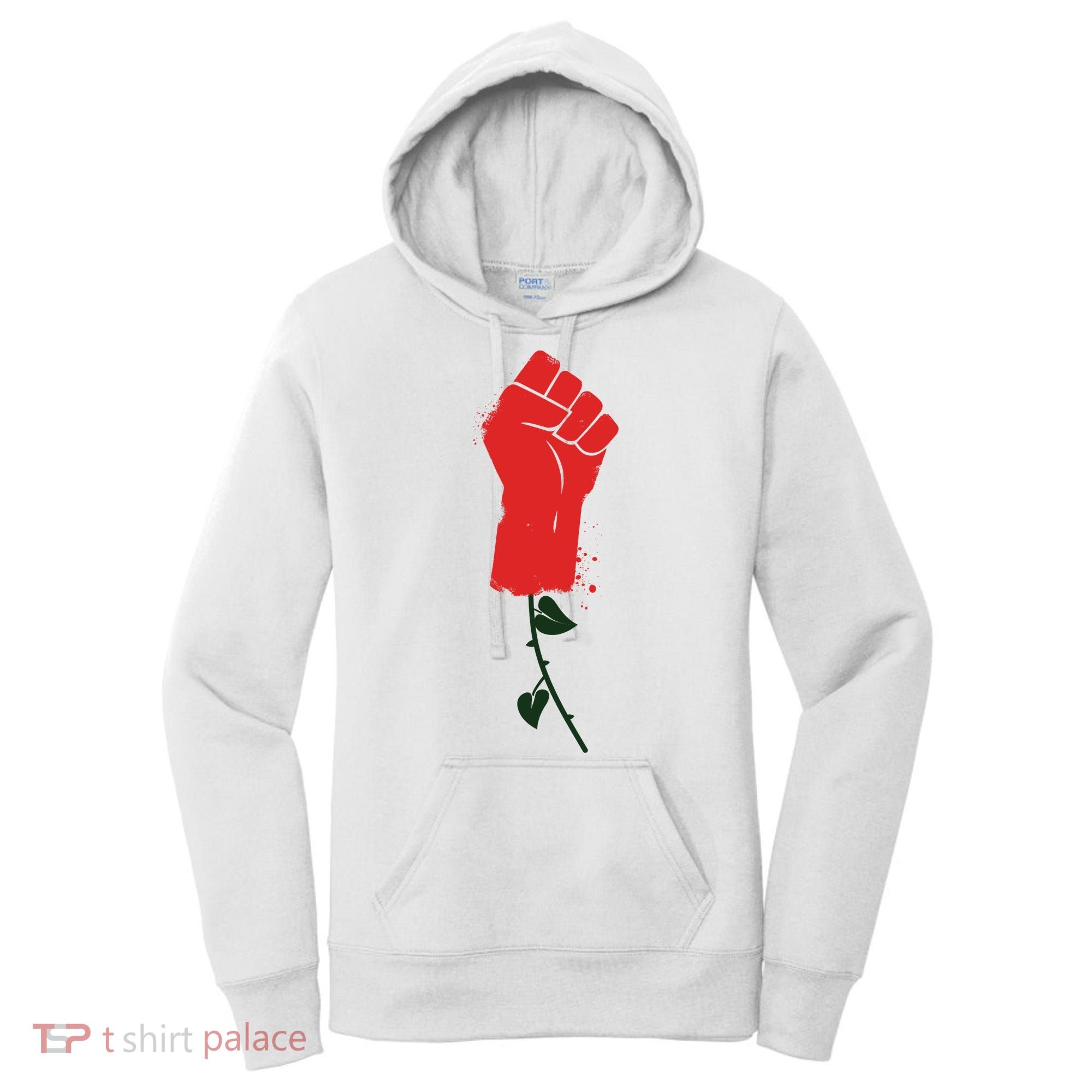 Rose Fist Women's Rights Women's Hoodie