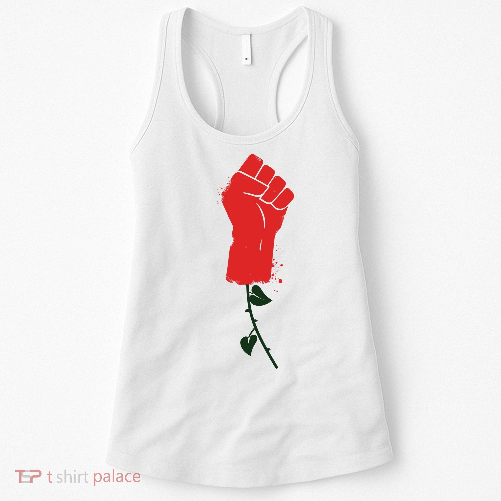 Rose Fist Women's Rights Women's Tank Top