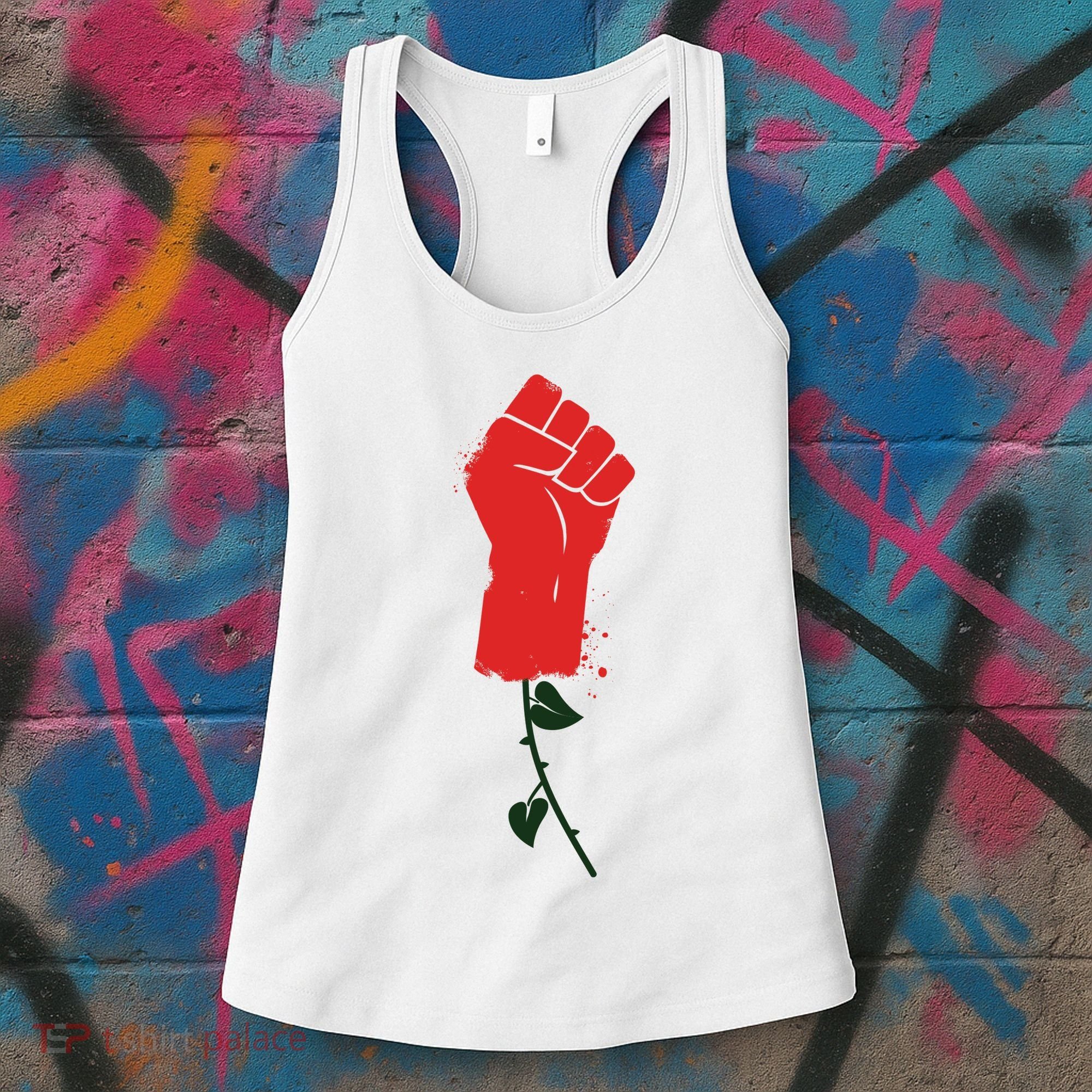 Rose Fist Women's Rights Women's Tank Top
