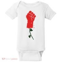 Rose Fist Women's Rights Baby Bodysuit thumb 0