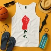 Rose Fist Women's Rights Tank Top thumb 4
